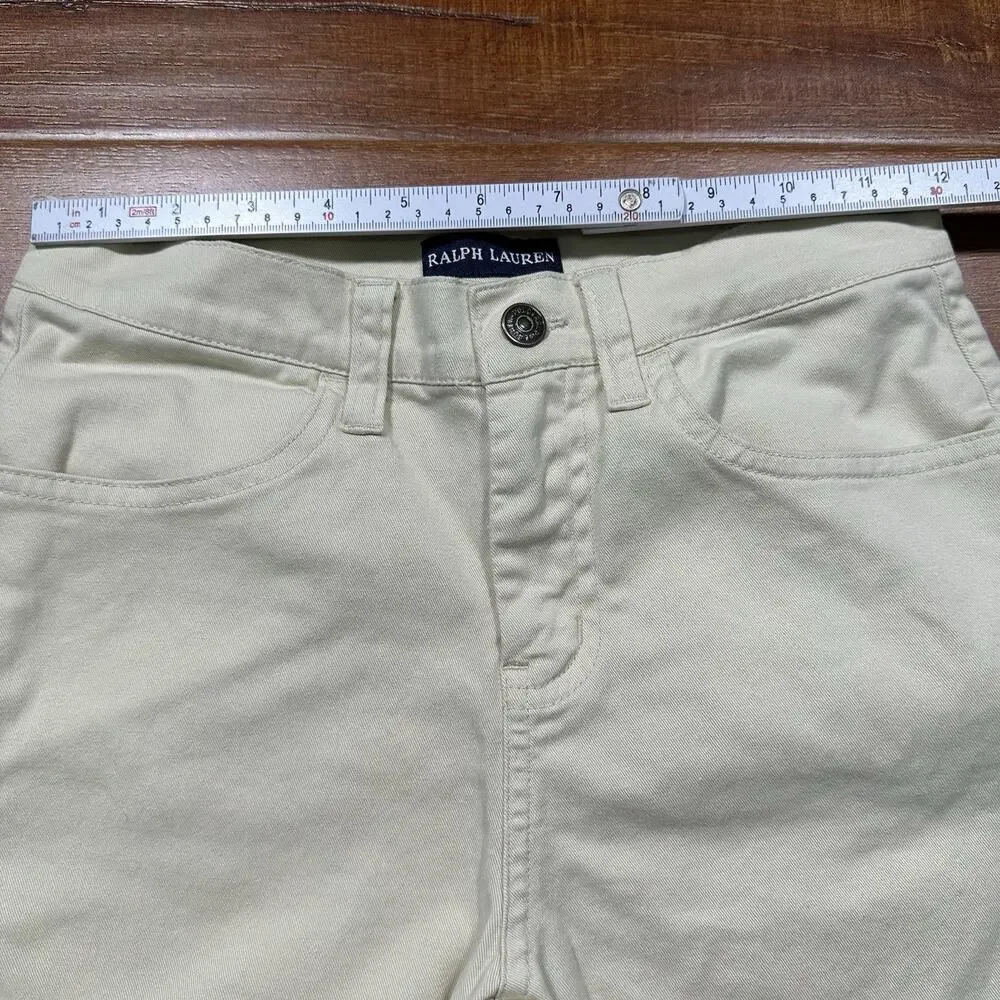 Vintage Ralph Lauren Chino Pants Youth Girls 12 Beige Ankle Ties Western Boho